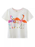Kids Flamingo T-Shirt | Soft Cotton Crew Neck Tee for Boys & Girls