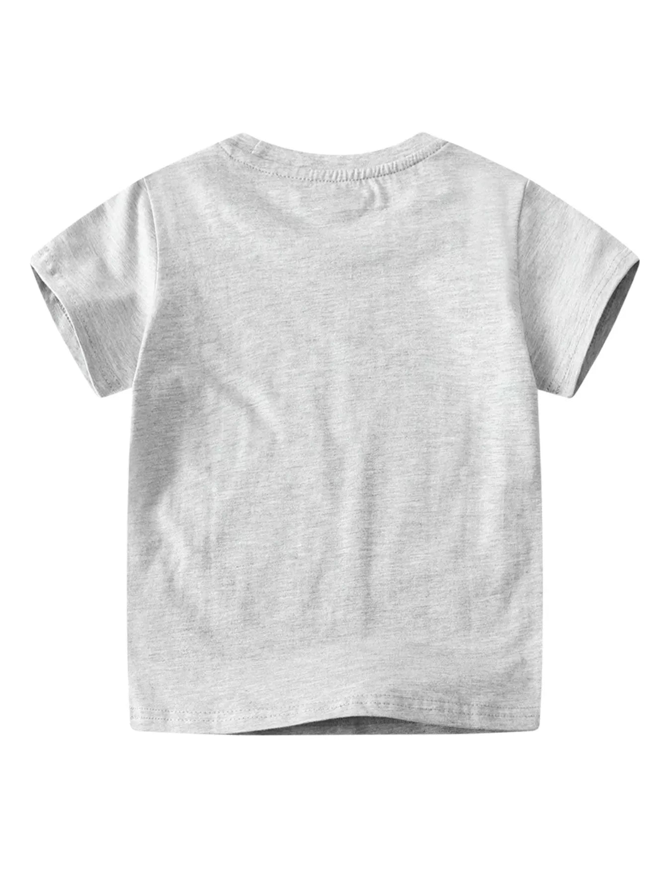 Kids Dinosaur T-Shirt – Soft Cotton Crew Neck Tee for Boys & Girls