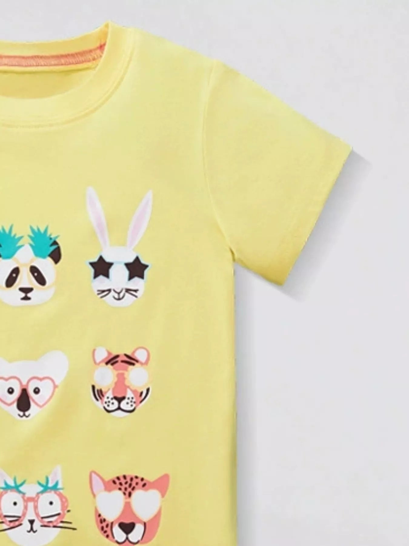 Kids Animal Print Graphic Tee – Soft Cotton Crew Neck for Boys & Girls