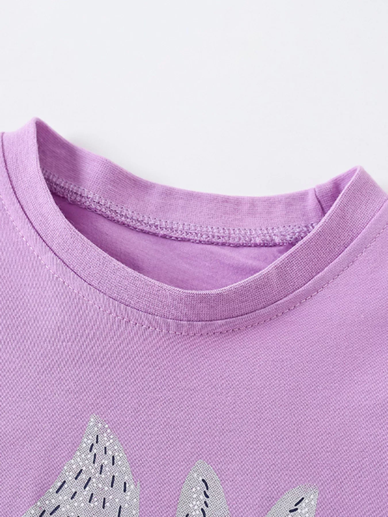 Girls Fox Graphic Ruffle Tee - Adorable Short Sleeve T-Shirt with Playful Hem Detail