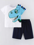 Kids Dinosaur T-Shirt & Shorts Set | Soft Cotton Summer Playwear