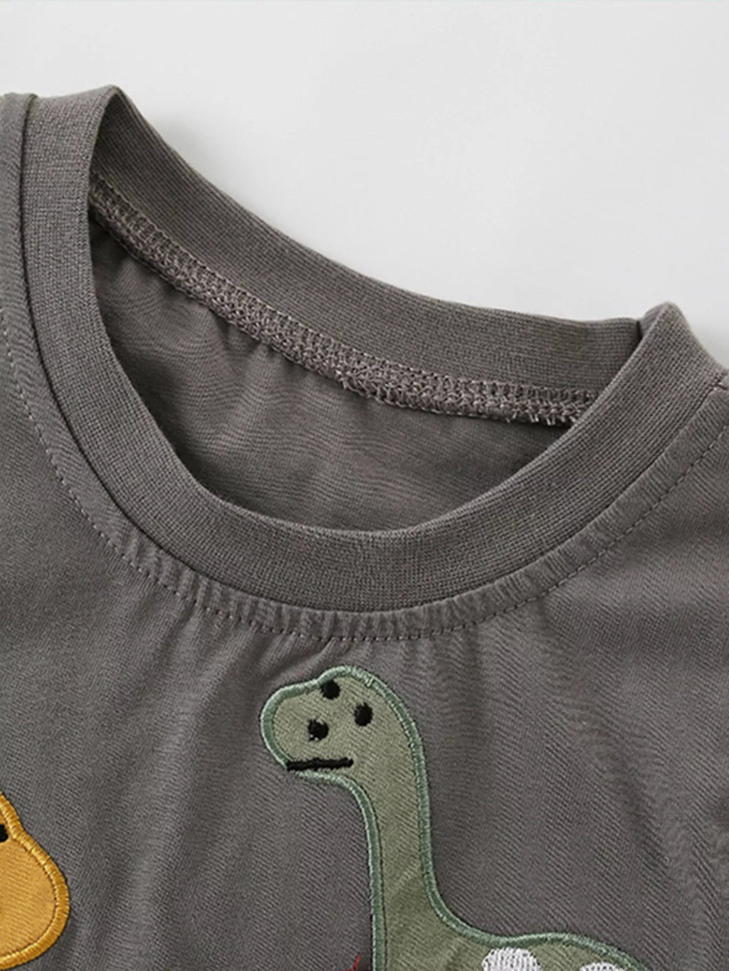 Boys Dinosaur Applique T-Shirt & Shorts Set – 2-Piece Summer Outfit | Sizes 6Y–8Y