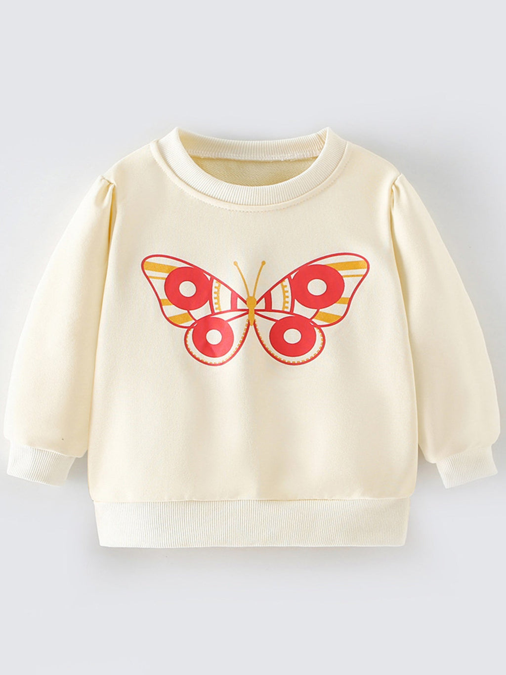 Children's Butterfly Graphic Crew Neck Sweatshirt