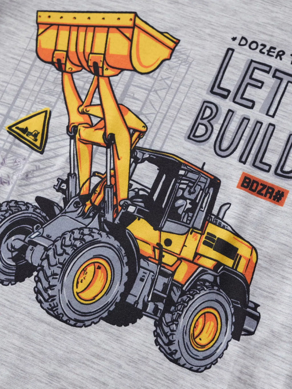 Kids Construction Truck Outfit - Dozer Tee & Shorts Matching Set