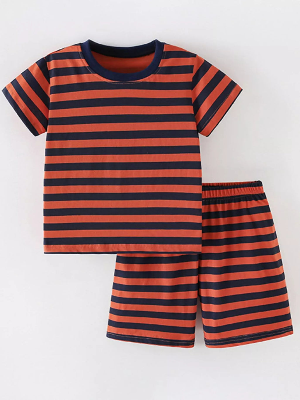 Kids Striped Summer Outfit Set - Comfortable 2-Piece Top & Shorts