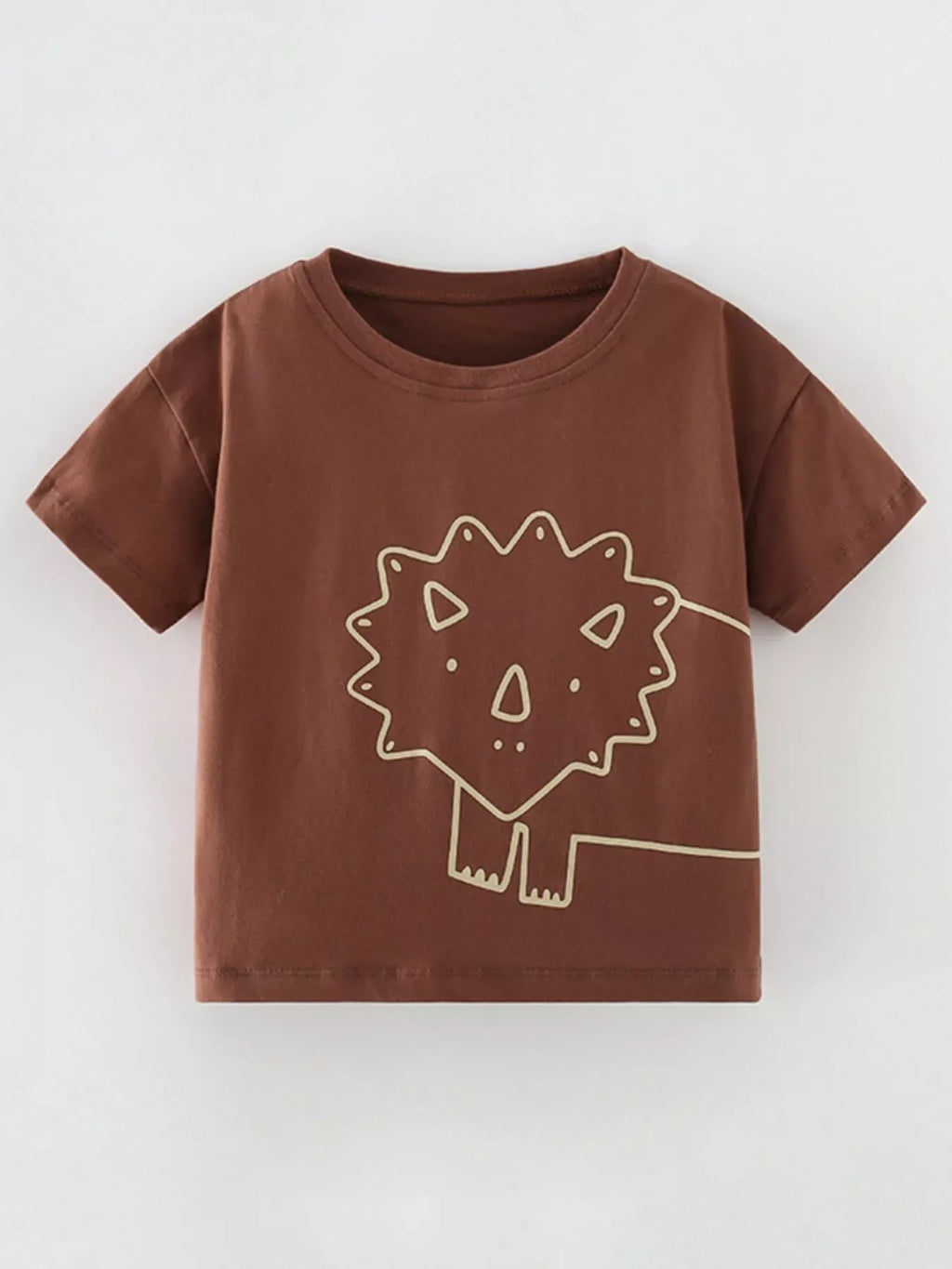 Kids Lion T-Shirt – Soft Cotton Cartoon Graphic Tee for Boys & Girls (Burgundy)