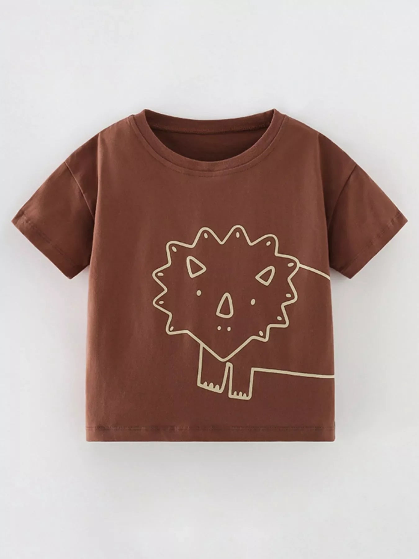 Kids Lion T-Shirt – Soft Cotton Cartoon Graphic Tee for Boys & Girls (Burgundy)