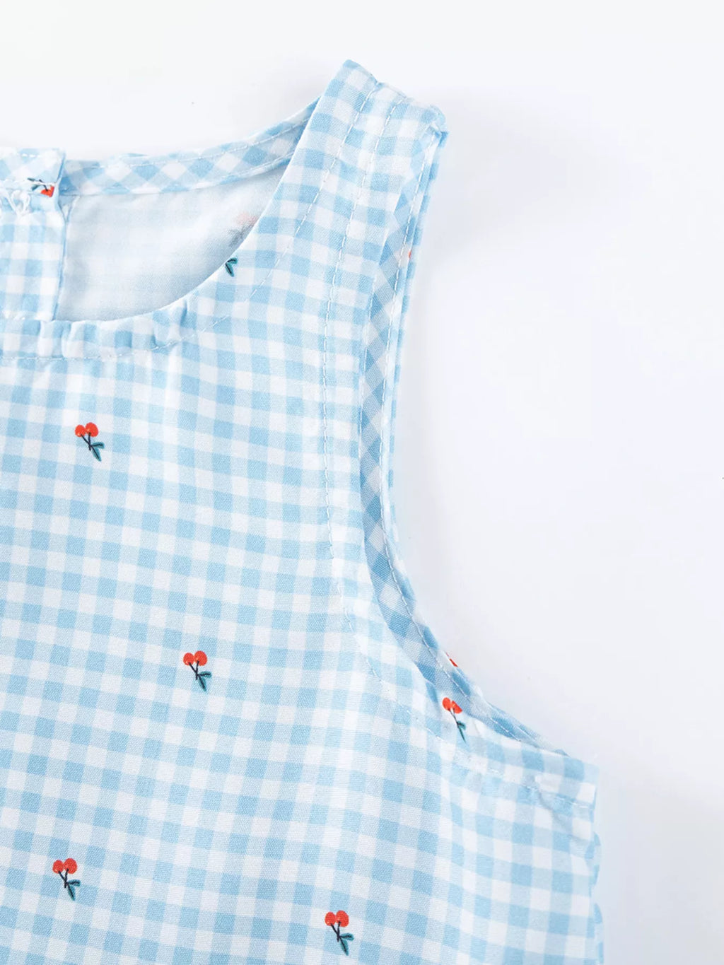 Girls Gingham Ruffle Dress - Sleeveless Cotton Summer Dress for Toddlers & Kids